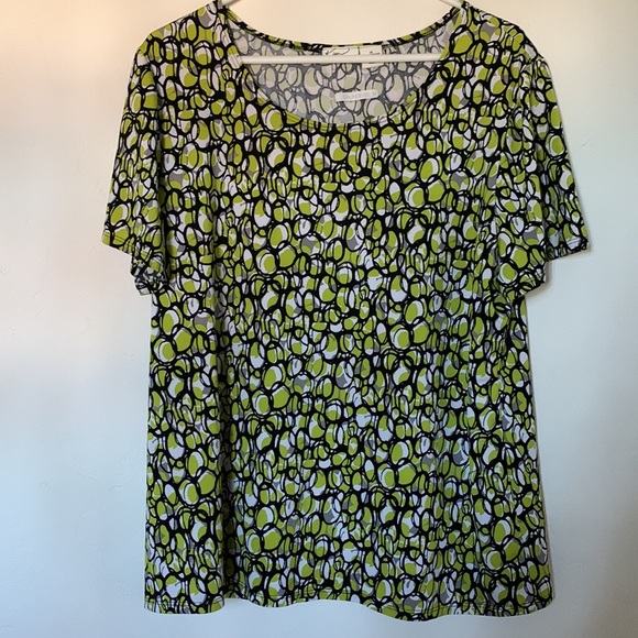 Kim Rogers Green Short Sleeve Top * 1X - Picture 10 of 10